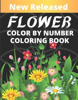 Bertrand.pt - Flower Color By Number Coloring Book