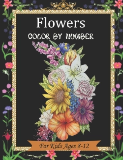 Bertrand.pt - Flowers Color By Number For Kids Ages 8-12