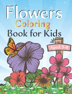 Bertrand.pt - Flowers Coloring Book For Kids Aged 3 -8