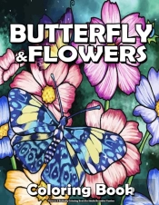 Flowers & Butterfly Coloring Book For Adults Beautiful Garden