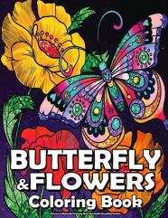Flowers & Butterfly Coloring Book For Adults Beautiful Garden