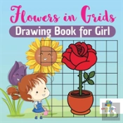 Flowers In Grids Drawing Book For Girl
