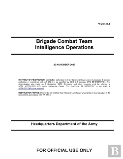 Bertrand.pt - Fm 2-19.4 Brigade Combat Team Intelligence Operations
