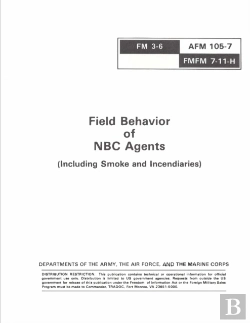 Bertrand.pt - Fm 3-6 Field Behavior Of Nbc Agents