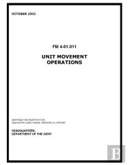 Fm 4-01.011 Unit Movement Operations