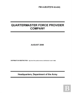 Bertrand.pt - Fm 4-20.07 Quartermaster Force Provider Company