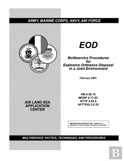 Bertrand.pt - Fm 4-30.16 Eod Multiservice Procedures For Explosive Ordnance Disposal In A Joint Environment