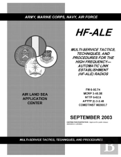 Fm 6-02.74 Hf-Ale Multi-Service Tactics, Techniques, And Procedures For The High Frequency- Automatic Link Establishment (Hf-Ale) Radios