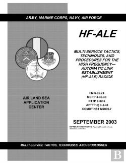 Bertrand.pt - Fm 6-02.74 Hf-Ale Multi-Service Tactics, Techniques, And Procedures For The High Frequency- Automatic Link Establishment (Hf-Ale) Radios