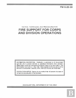 Bertrand.pt - Fm 6-20-30 Tactics, Techniques, And Procedures For Fire Support For Corps And Division Operations
