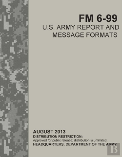 Bertrand.pt - Fm 6-99 U.S. Army Report And Message Formats