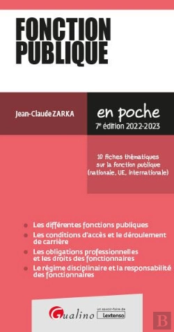 Bertrand.pt - Fonction Publique - 10 Fiches Thematiques Sur La Fonction Publique ((Etat, Territorial Et Hospitalie