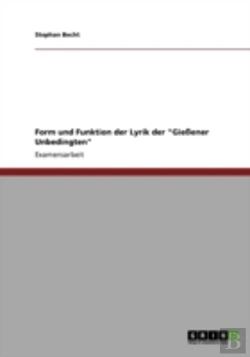Bertrand.pt - Form Und Funktion Der Lyrik Der 