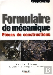 Formulaire De Mécanique ; Pièces De Constructions