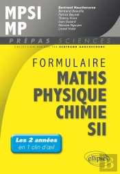 Formulaire Mathematiques Physique Chimie Sii-Mpsi-Mp