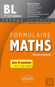 Formulaire Maths Bl 1re Et 2e Annees Nouveaux Programmes 2013-2014