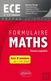 Formulaire Maths Ece 1re Et 2e Annees Nouveaux Programmes 2013-2014