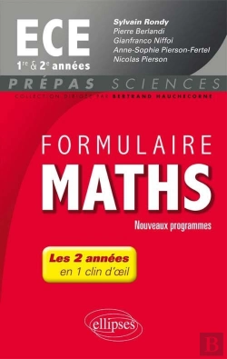 Bertrand.pt - Formulaire Maths Ece 1re Et 2e Annees Nouveaux Programmes 2013-2014