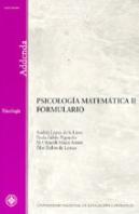 Formulario De Psicologia Matematica Ii