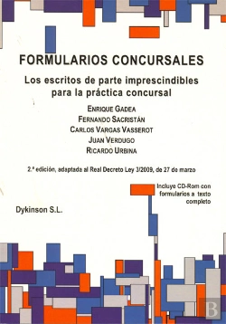 Bertrand.pt - Formularios Concursales. Los Escritos De Parte Imprescindibles Para La Práctica Concursal.