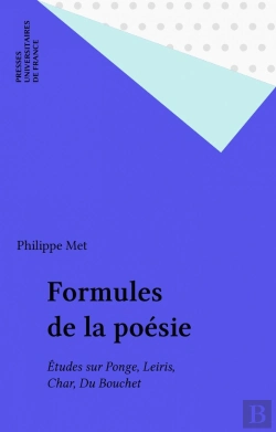 Bertrand.pt - Formules De La Poésie : Etudes Sur Ponge, Leiris, Char Et Du Bouchet
