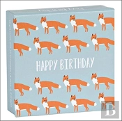 Foxy Birthday Mini Fliptop Notecard Box