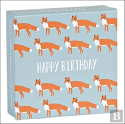 Bertrand.pt - Foxy Birthday Mini Fliptop Notecard Box