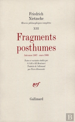 Bertrand.pt - Fragments Posthumes (Automne 1887 Mars 1888) (Broche)