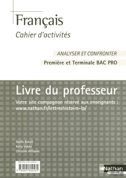 Bertrand.pt - Français ; Cahier D'Activités ; Bac Pro 1ère Et Terminale ; Livre Du Professeur (Édition 2007)