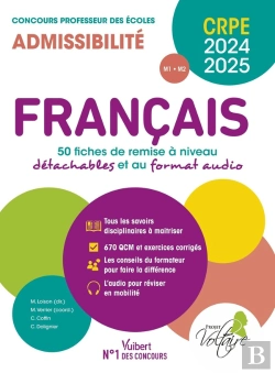 Bertrand.pt - Français : Crpe 2024-2025 ; 50 Fiches De Remise À Niveau ; Concours Professeur Des Écoles