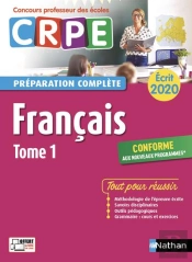 Francais - Epreuve Ecrite 2020 - Tome 1 (Crpe) - 2019