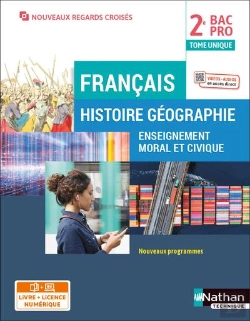 Bertrand.pt - Français : Histoire, Géographie, Enseignement Moral Et Civique : 2de : Bac Pro : Livre + Licence Élève (Édition 2022)