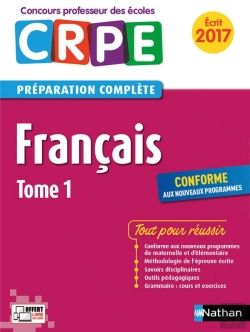 Bertrand.pt - Francais - Tome 1 Epreuve Ecrite Concours Professeur Des Ecoles 2016