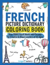 French Picture Dictionary Coloring Book