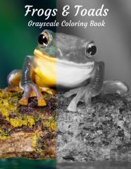Frogs & Toads Grayscale Coloring Book