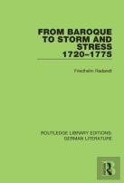 From Baroque To Storm And Stress 1720-1775