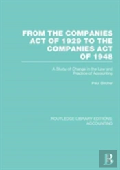 From The Companies Act Of 1929 To The Companies Act Of 1948 (Rle: Accounting)
