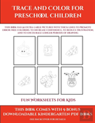 Fun Worksheets For Kids (Trace And Color For Preschool Children)