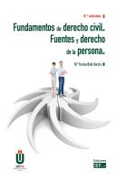 Fundamentos De Derecho Civil. Fuentes Y Derecho De La Persona