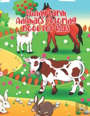 Funny Farm Animals Coloring Book For Kids