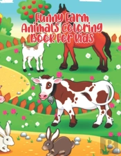 Funny Farm Animals Coloring Book For Kids
