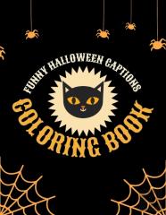 Funny Halloween Captions Coloring Book