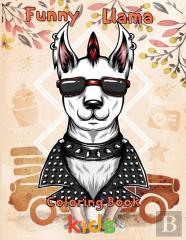 Funny  Llama Coloring Book  Kids