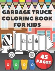 Garbage Truck Coloring Book For Kids