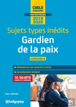 Bertrand.pt - Gardien De La Paix ; Catégorie B ; Sujets Types Inédits (Édition 2019/2020)