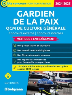 Bertrand.pt - Gardien De La Paix : Qcm De Culture Générale Et D'Actualité (Édition 2024/2025)