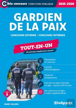 Bertrand.pt - Gardien De La Paix : Tout-En-Un (Catégorie B) ; Concours Externe   Concours Interne (Édition 2025/2026)