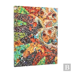 Bertrand.pt - Gaudiâ€™S Sun (Gaudiâ€™S Mosaics) Ultra Address Book (Wrap Closure)