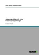 Gegenstandsbereich Einer Erziehungspsychologie
