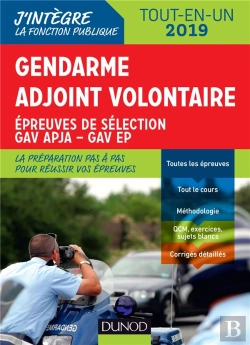 Bertrand.pt - Gendarme Adjoint Volontaire ; Épreuves De Sélection Gav Apja - Ep - Catégorie C Tout En Un - (Édition 2019)